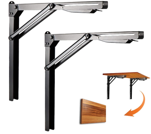 lot 388 image: Ultrawall 24 inch Black Sturdy Folding Shelf Brackets