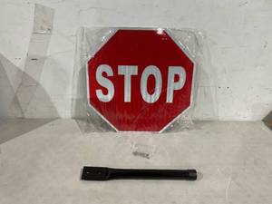 lot 433 image: Handheld Stop Sign with Slow