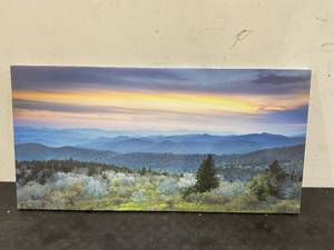 lot 154 image: Scenic Blue Ridge Parkway Appalachians Poster Decorative Painting on Canvas 20 x 40