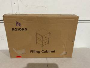lot 69 image: Rosong Black Filing Cabinet
