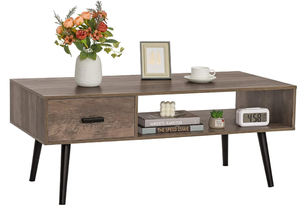 lot 84 image: Iwell Coffee Table with Storage for Living Room Rustic Oak