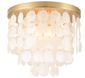 lot 89 image: ALICE HOUSE 13.8 Capiz Shell Ceiling Light