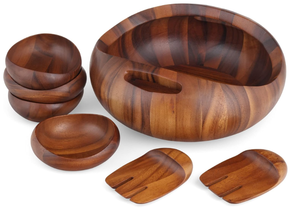 lot 90 image: Nambe Pebble 7Pc Salad Set