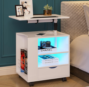 lot 100 image: HNEBC Auto LED Nightstand with 2 USB Charging Station