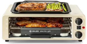 lot 183 image: iSiLER Air Fry Countertop Oven, 1200W 8-in-1 Electric Griddle