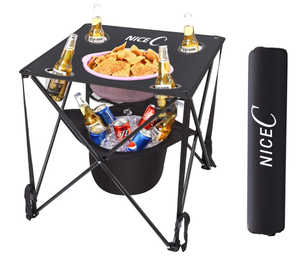 lot 192 image: Nice C Cooler with Table, Tailgating Table