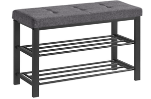lot 415 image: SONGMICS Shoe Bench, 3-Tier Shoe Rack for Entryway