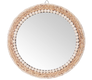 lot 451 image: SWTHONY 15 Inch Boho Round Hanging Wall Mirror
