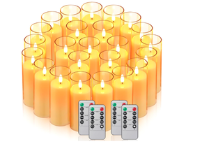 lot 455 image: Retisee 24 Pcs LED Candles Bulk Battery Operated Pillar Flickering Flameless Candles with 10-Key Remote