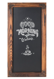 lot 472 image: MyGift Wall-Mounted Large Chalkboard Sign - 12 x 25