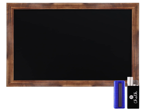 lot 479 image: HBCY Creations Rustic Magnetic Wall Chalkboards (Torched Brown, 24 x 36 Inch)