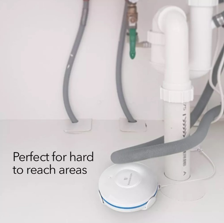 lot 946 image: Wasserstein Smart Water Leak Detector with App Notifications and 100dB Sound Alarm - Protects Your Home from Leaks and Water Damage (3-Pack)