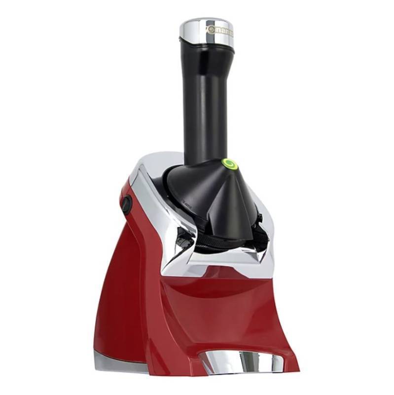 lot 507 image: Yonanas Deluxe Non-Dairy Frozen Fruit Soft Serve Dessert Maker - RED