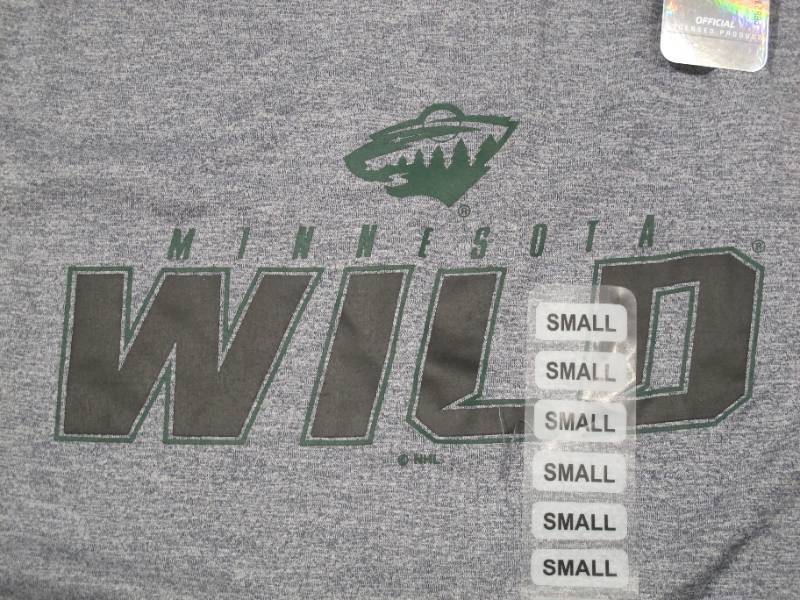 lot 297 image: NEW Champions Minnesota Wild NHL Short Sleeve Mens T-Shirt - Large - Gray