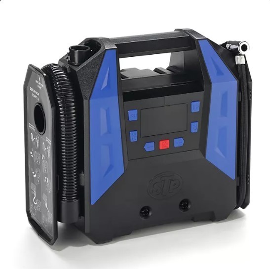 lot 361 image: NEW STP Dual Function Dual Power Source Tire Inflator