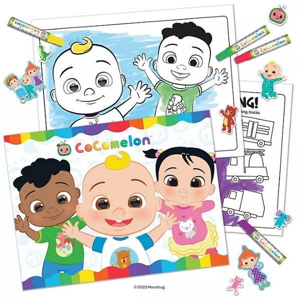 lot 446 image: NEW CoComelon Storybook and Coloring Lapdesk