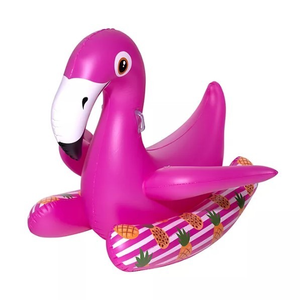 lot 526 image: NEW Members Mark Novelty Ride-On Pool Float - Flamingo