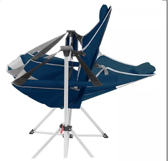 lot 532 image: NEW Members Mark Swing Lounger Camp Chair, 300 lbs. capacity - Cobalt Blue
