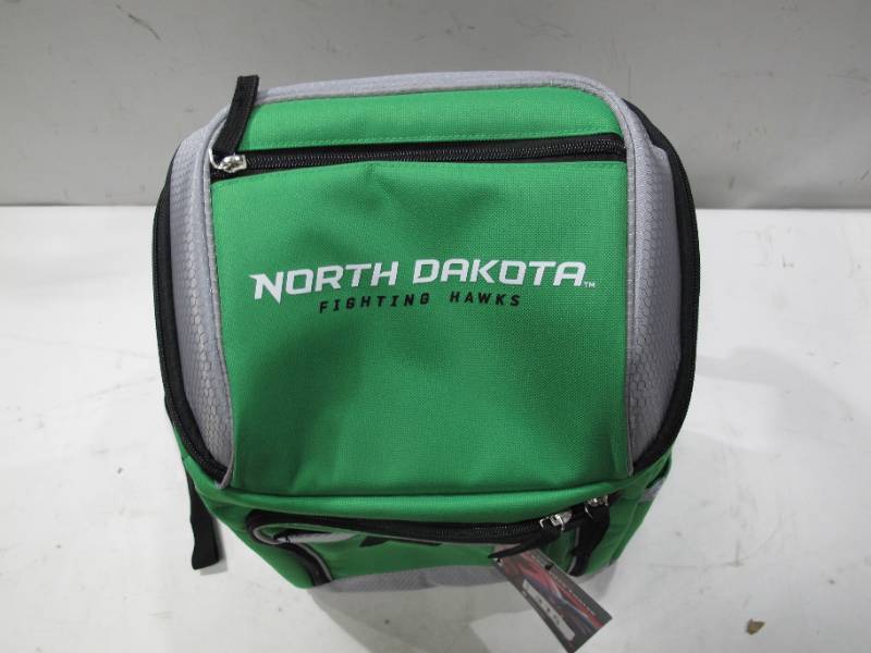 lot 315 image: NEW Logo Brands Officially Licensed NCAA 32-Can Backpack Cooler - UND Fighting Hawks