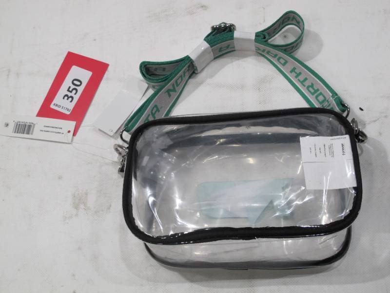 lot 350 image: NEW FOCO Forever Collectibles Clear CrossbodyCamera Bag - UND Fighting Hawks