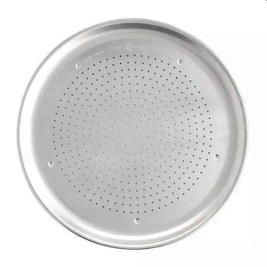 lot 357 image: NEW Nordic Ware 2 Pack 16 Natural Aluminum Restaurant Style Pizza Pans, Perforated and Classic