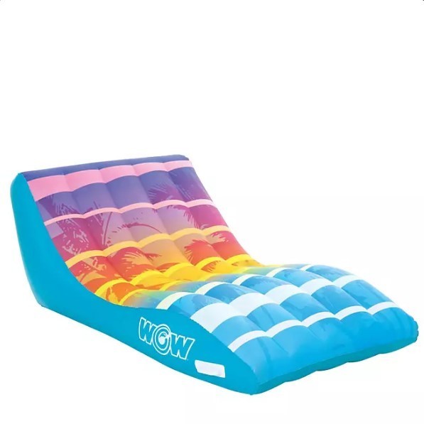 lot 390 image: NEW WOW Sports Sunset Chaise Lounge Inflatable Pool and Beach Chair