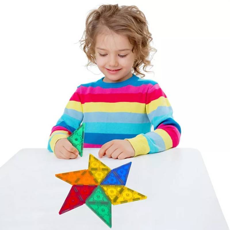 lot 385 image: NEW Tytan Magnetic Building Tiles for Kids - 220 Pieces