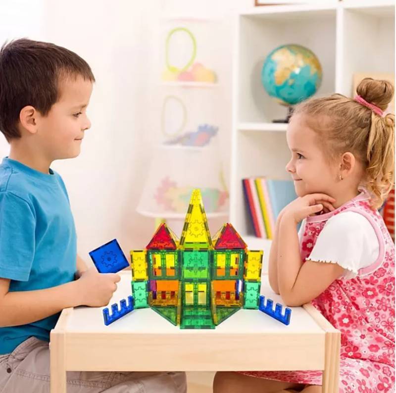 lot 384 image: NEW Tytan Magnetic Building Tiles for Kids w STEM Certification - 60 Pieces