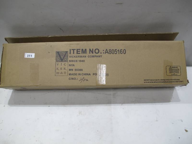 lot 220 image: Vickerman 6 Natural Alpine Unlit Christmas Tree - Traditional Deep Green - 657 PVC Tips - Flat Metal Stand - Seasonal Indoor Home Decor - Unlit Alpine Tree