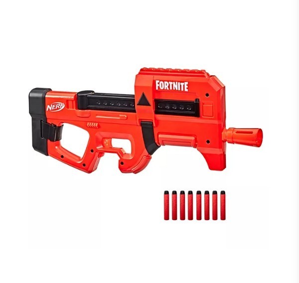 lot 266 image: NEW Nerf Fortnite Compact SMG Dart Blaster - RED