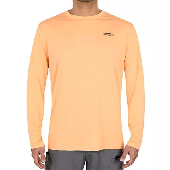 lot 249 image: NEW Reel Life Sun Defender Long Sleeve UV Tee - Apricot - Medium