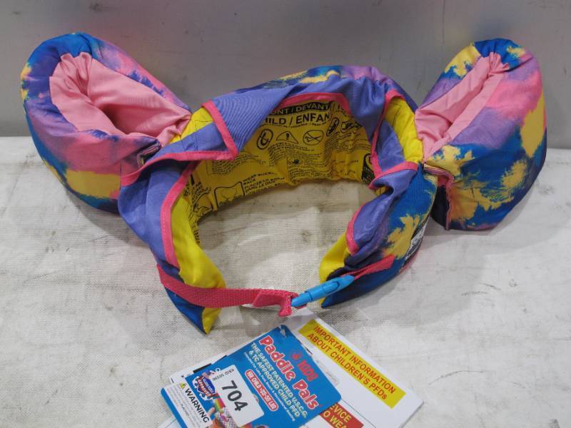 lot 467 image: NEW Body Glove Kids Paddle Pals U. S. Coast Guard-Approved PFD (Child 33 - 55 lbs.) - Tie Dye