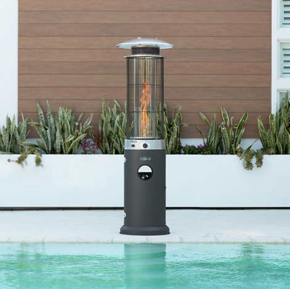 lot 124 image: NEW Spiral Flame Patio Heater - 20.8 in x 20.8 in x 72 in