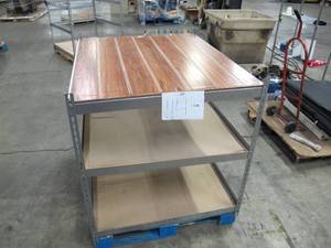 lot 114 image: Adjustable Metal Frame Shelving Built to Fit Onto Pallets - Perfect for Projects