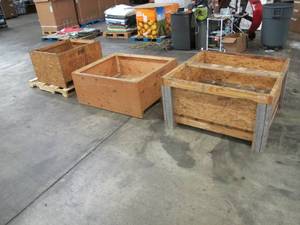 lot 121 image: Miscellaneous Large Storage Containers - Wood