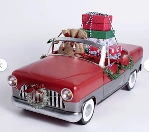 lot 173 image: Members Mark Pre Lit Christmas Vintage Red Convertible