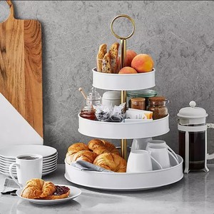 lot 217 image: NEW Members Mark 3-Tier Stand - White