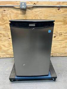 lot 62 image: DANBY Designer 4.4 cu. Ft. Mini Fridge in Stainless Steel without Freezer