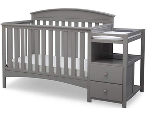 lot 55 image: Delta Children Abby Convertible Crib N Changer, Grey