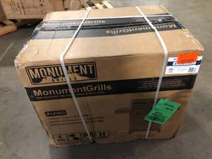 Monument Grills 4-Burner Propane Gas Grill in Stainless with Clear View Lid, LED Controls and Side Burner Customer Returns See Pictures