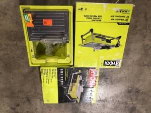 Lot of Assorted Ryobi Tile Saw Tables Various Models and Conditions   Customer Returns See Pictures