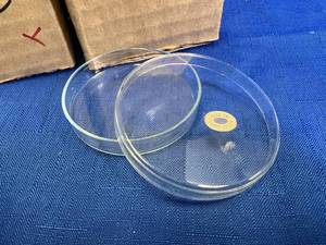 lot 7 image: 24 - 75x10 Vintage Czechoslovakian Made Petri Dishes
