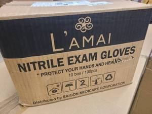 lot 100 image: Lamai Nitrile Exam Gloves X-Large Sized