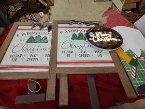 lot 112 image: Christmas Yard and home signage in need of a little love