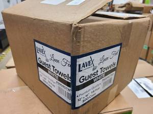 lot 123 image: Lavex Linen Feel Guest Towels 500 per case