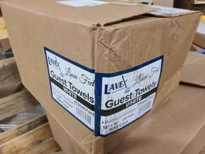 lot 124 image: Lavex Linen Feel Guest Towels 500 per case