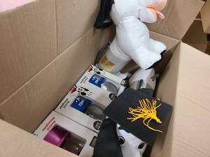 lot 139 image: Box of Graduation themed Disney gifts and items
