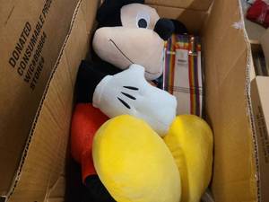 lot 141 image: Box of Mickey Mouse and Disney Toys and more