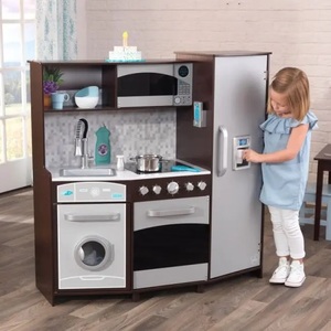 lot 4 image: NEW KidKraft Large Kitchen Play Kitchen in Espresso color