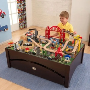 lot 5 image: NEW KidKraft Metropolis Train Table Set